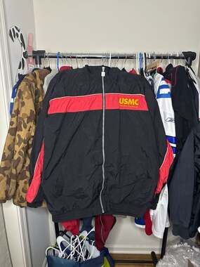 Vintage USMC 'The Few The Proud' Full-Zip Nylon Windbreaker Jacket